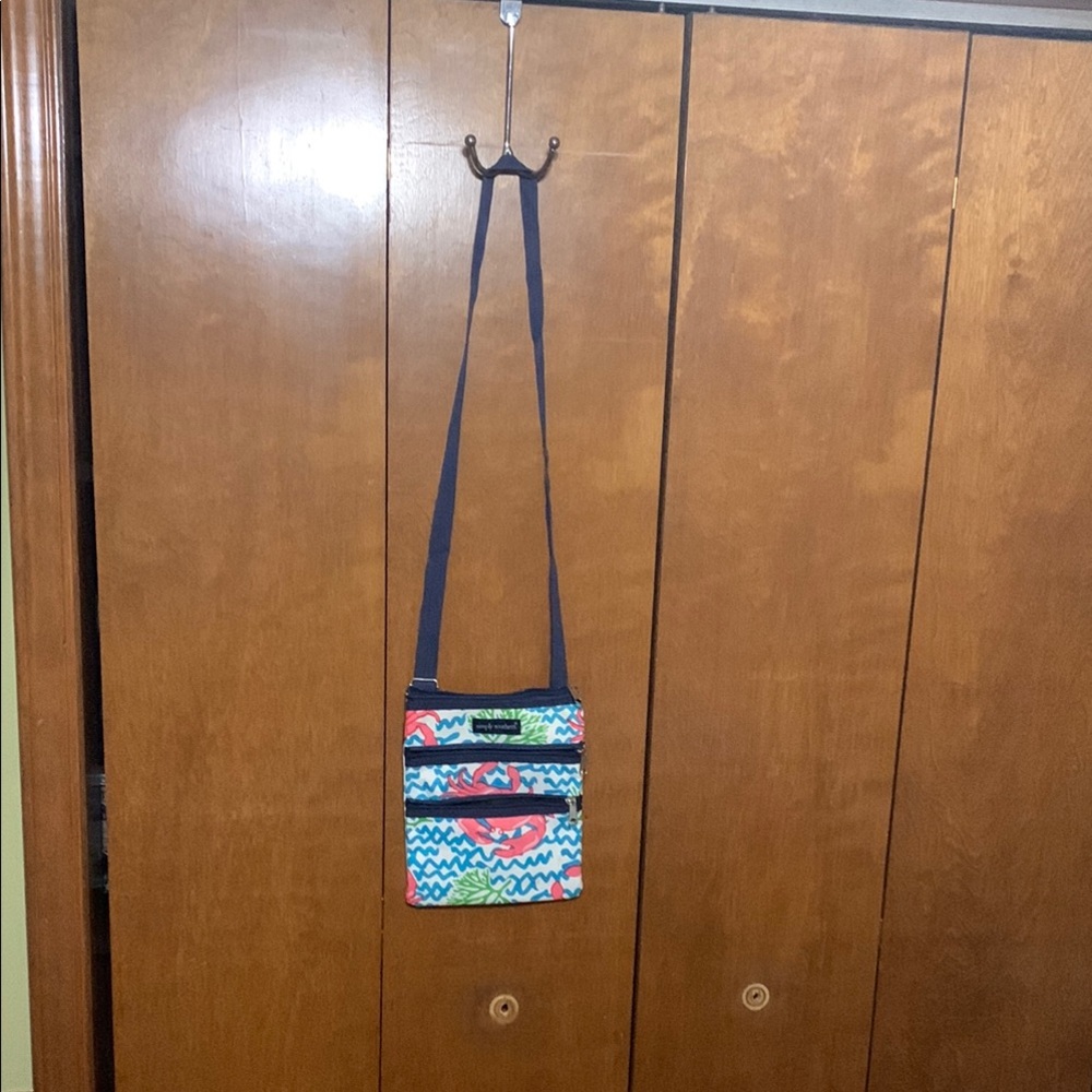 SIMPLY SOUTHERN - Summer Style Crossbody Bag with Pink Crabs 🦀, Waves 🌊